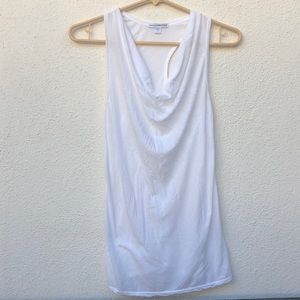 James Perse white cowl neck tank top
